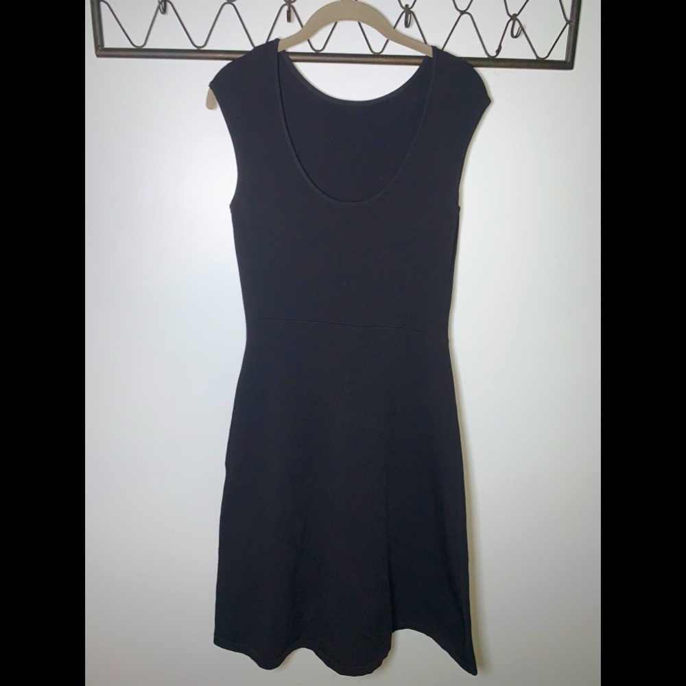 Reiss Black aline midi sample dress